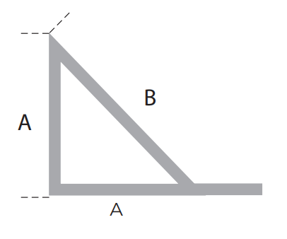 Triangular Plastic Strip with Feather